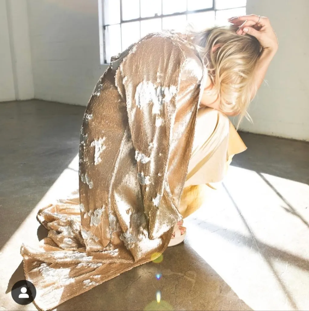 Blanka The Label Sequin Duster Gold Size M - Image 3