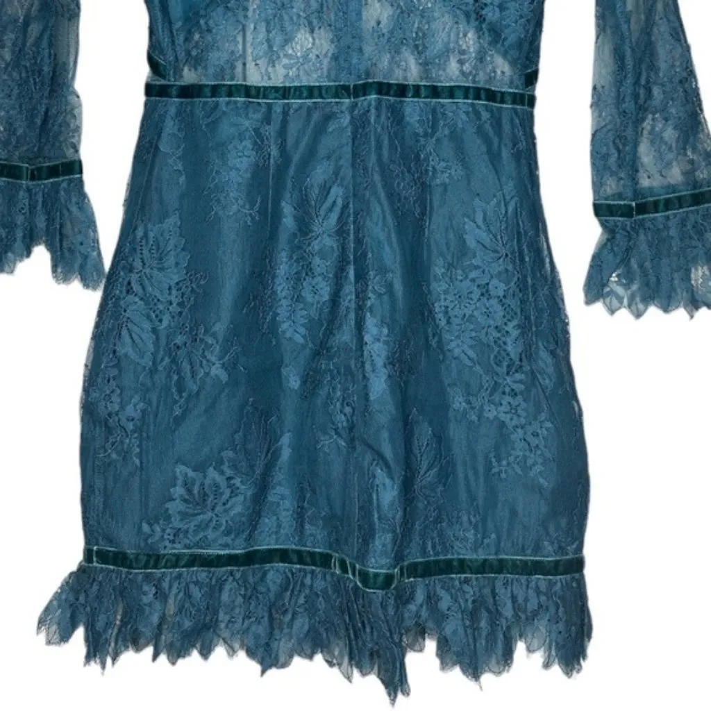 Lovers +Friends Shimmer Cutout Lace Mini Dress Holiday New Years XS - Image 10