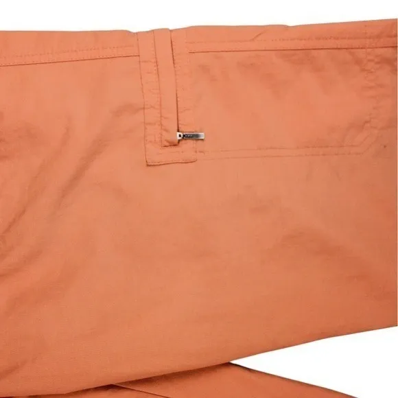 Royal Robbins Orange Nylon Utility Outdoor Hiking Crop Pants Women's Size 8 - Image 4