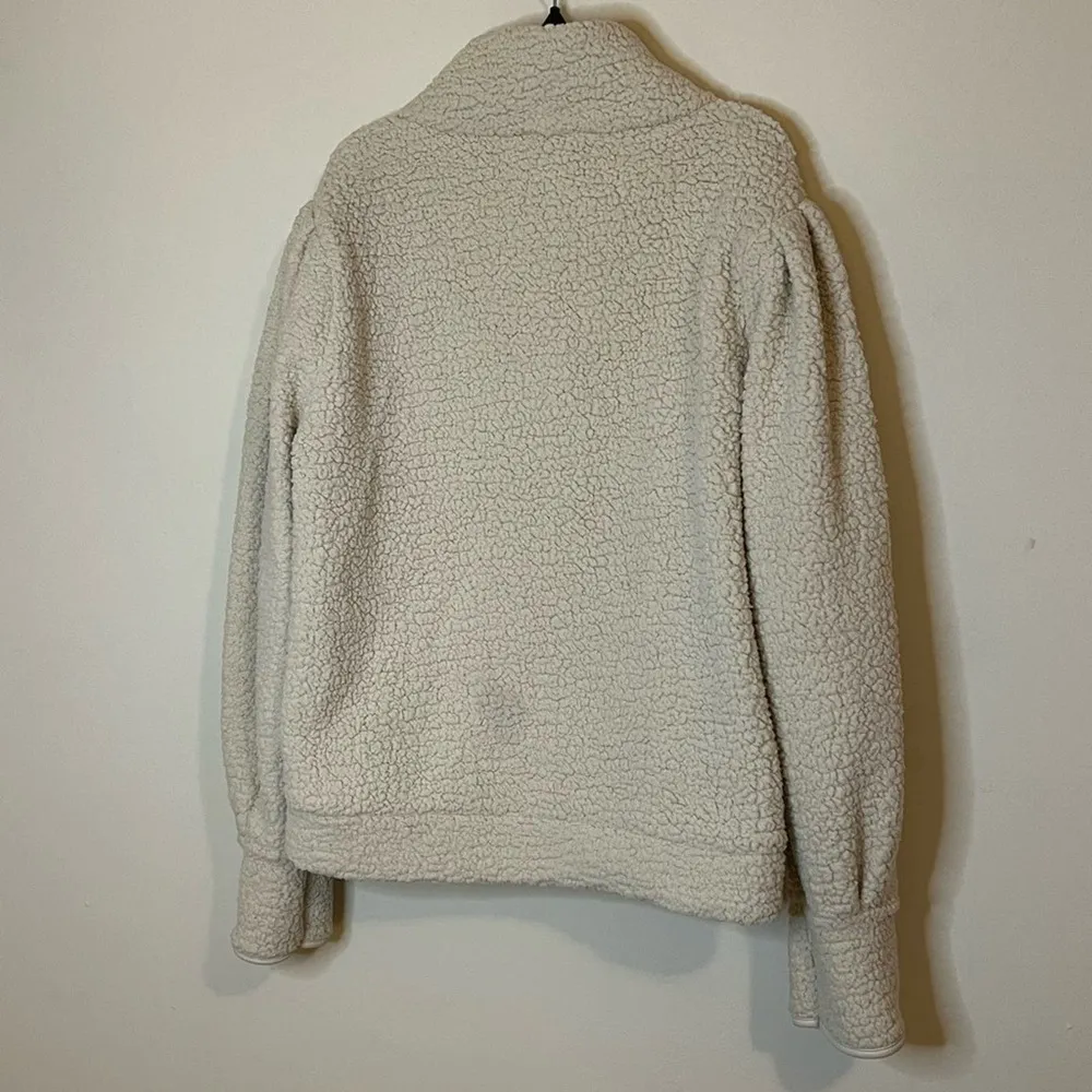 Express Sherpa Soft Fleece Jacket Beige Small NEW - Image 11