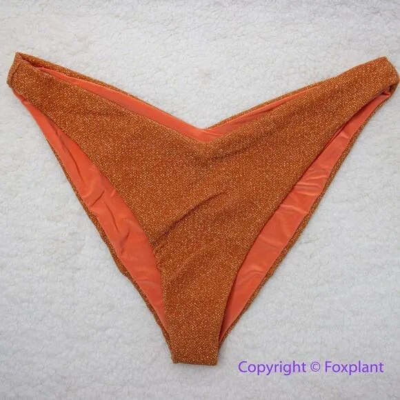 NEW Free People Beach Riot Vanessa shine chili‎ sparkle glitter bottoms, size M - Image 5