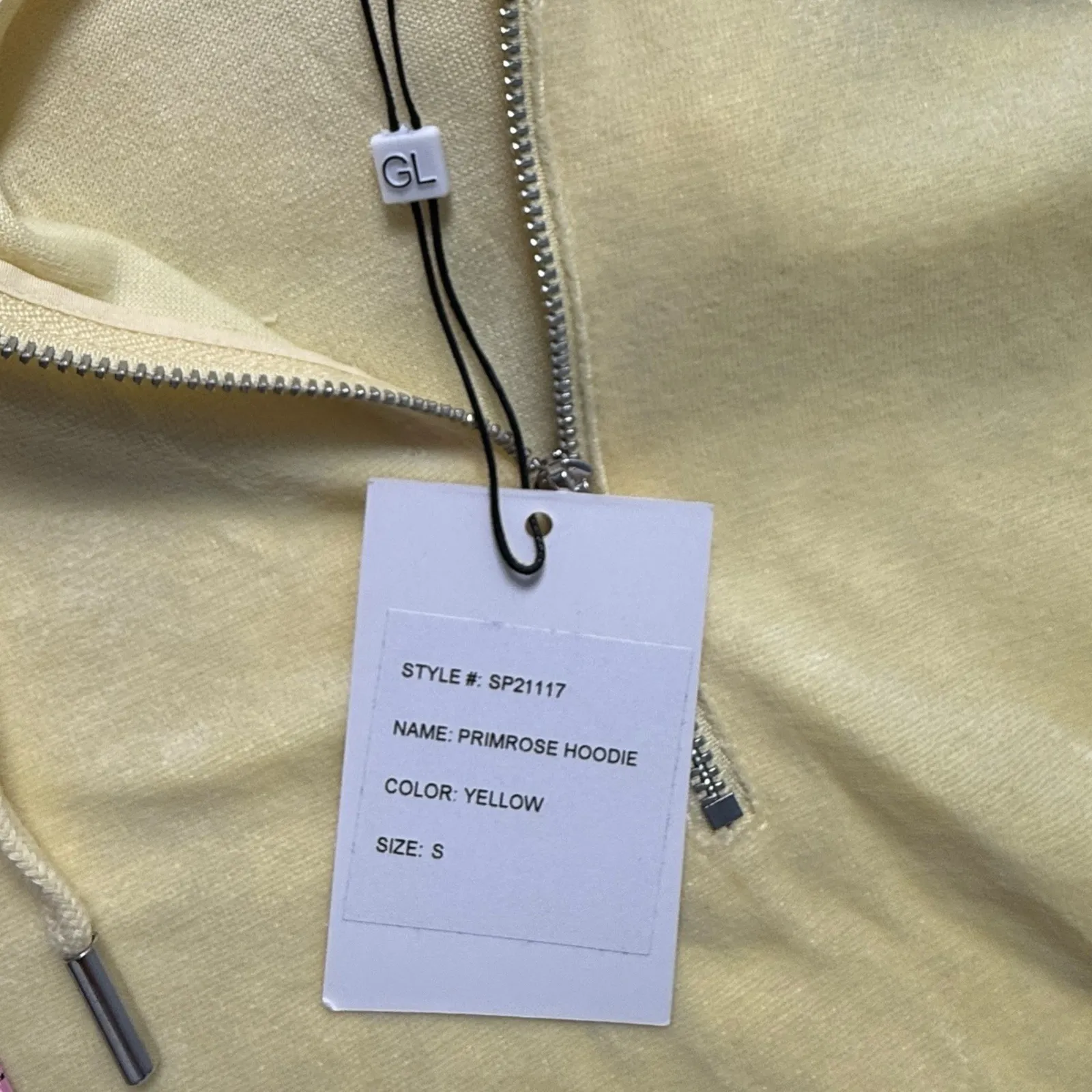 Generation Love Primrose Hoodie Small Butter Yellow Velvet NWT Women's Pullover - Image 7