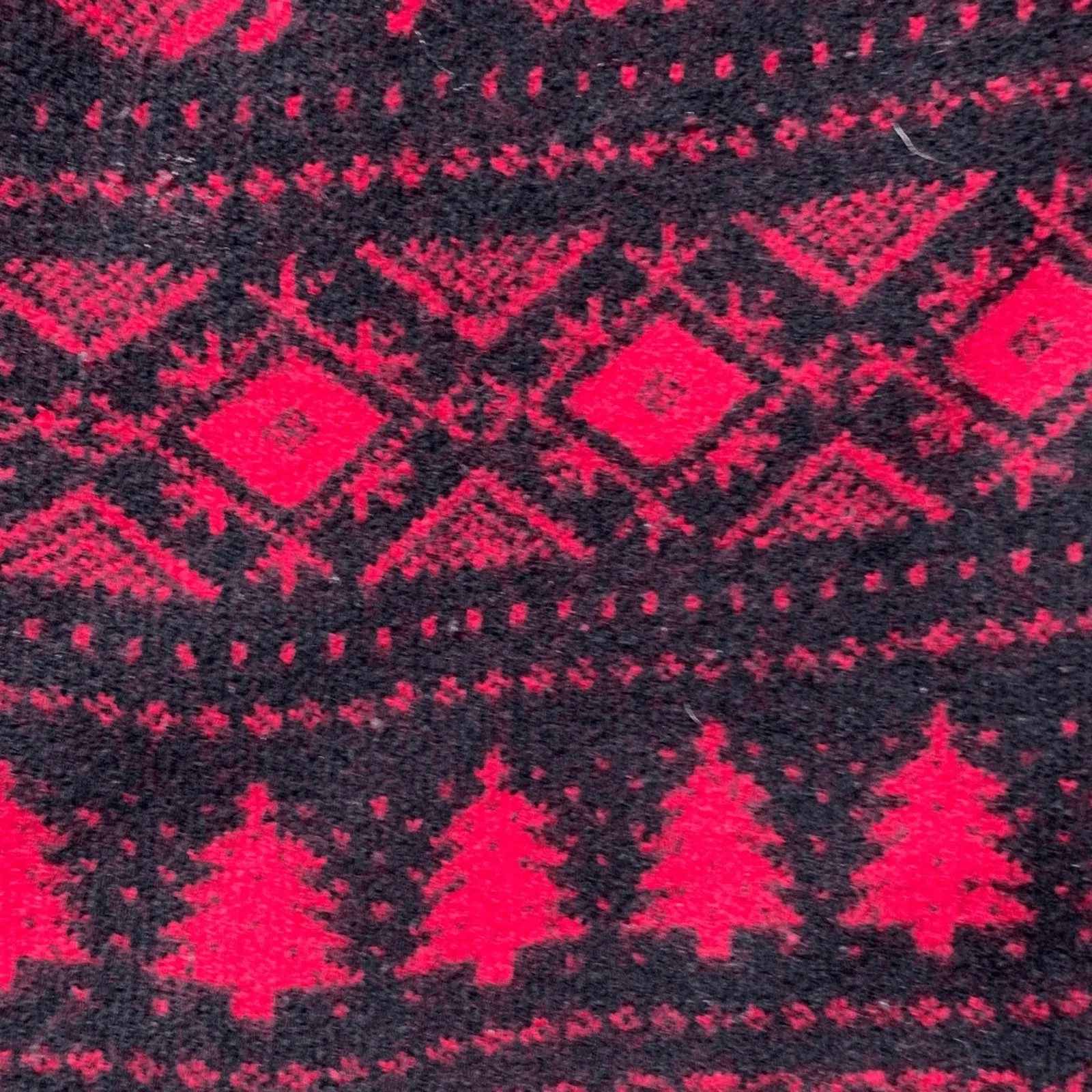 Vintage 90s Telluride Clothing Co Burgundy Black Wool Reindeer Knit Sweater Vest Size L - Image 9