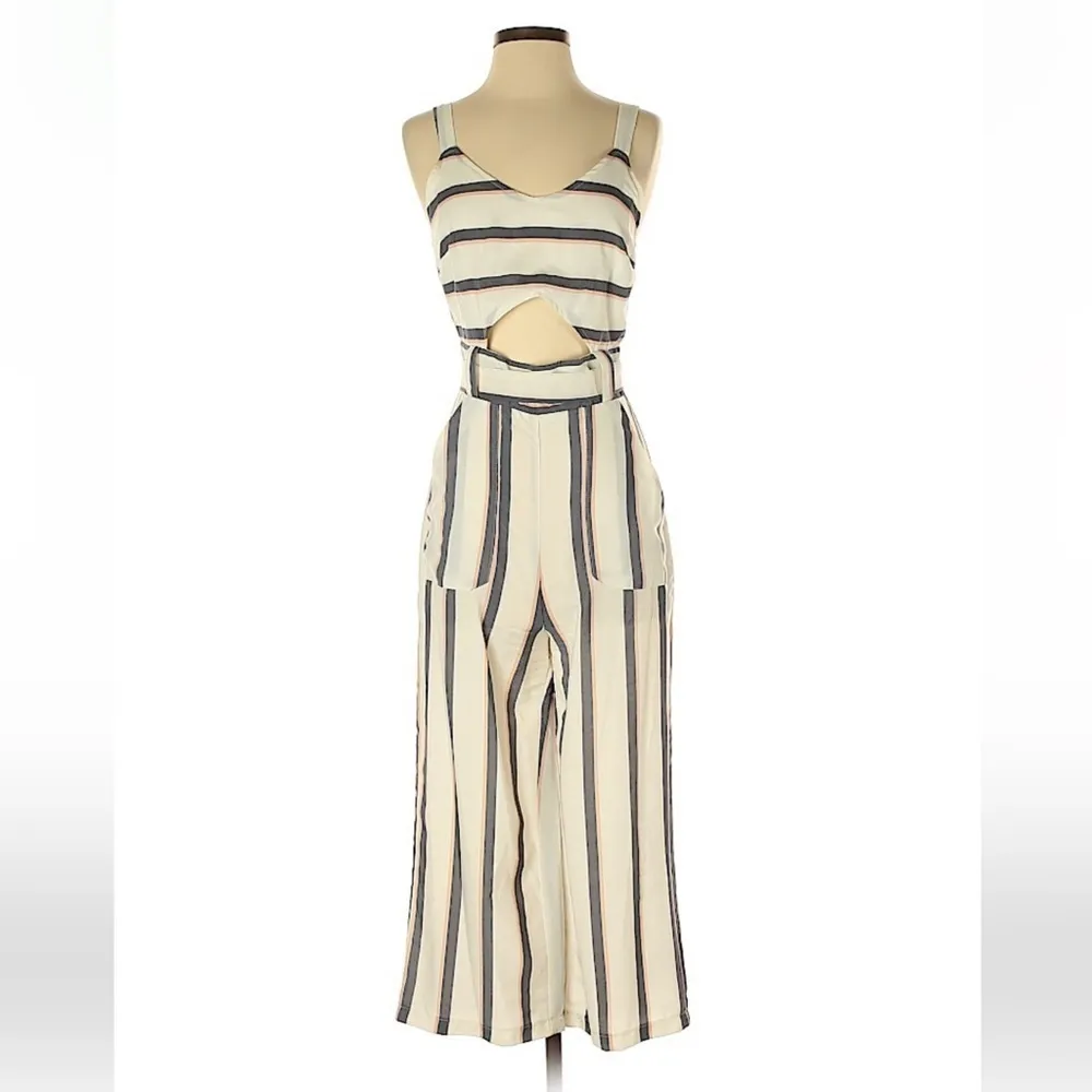 Crystal Sky White Chambray Blue Blush Jumpsuit Size 5 - Image 2