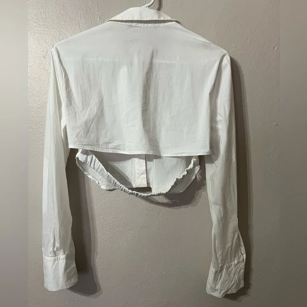 ZARA Crop Poplin Shirt - Image 4