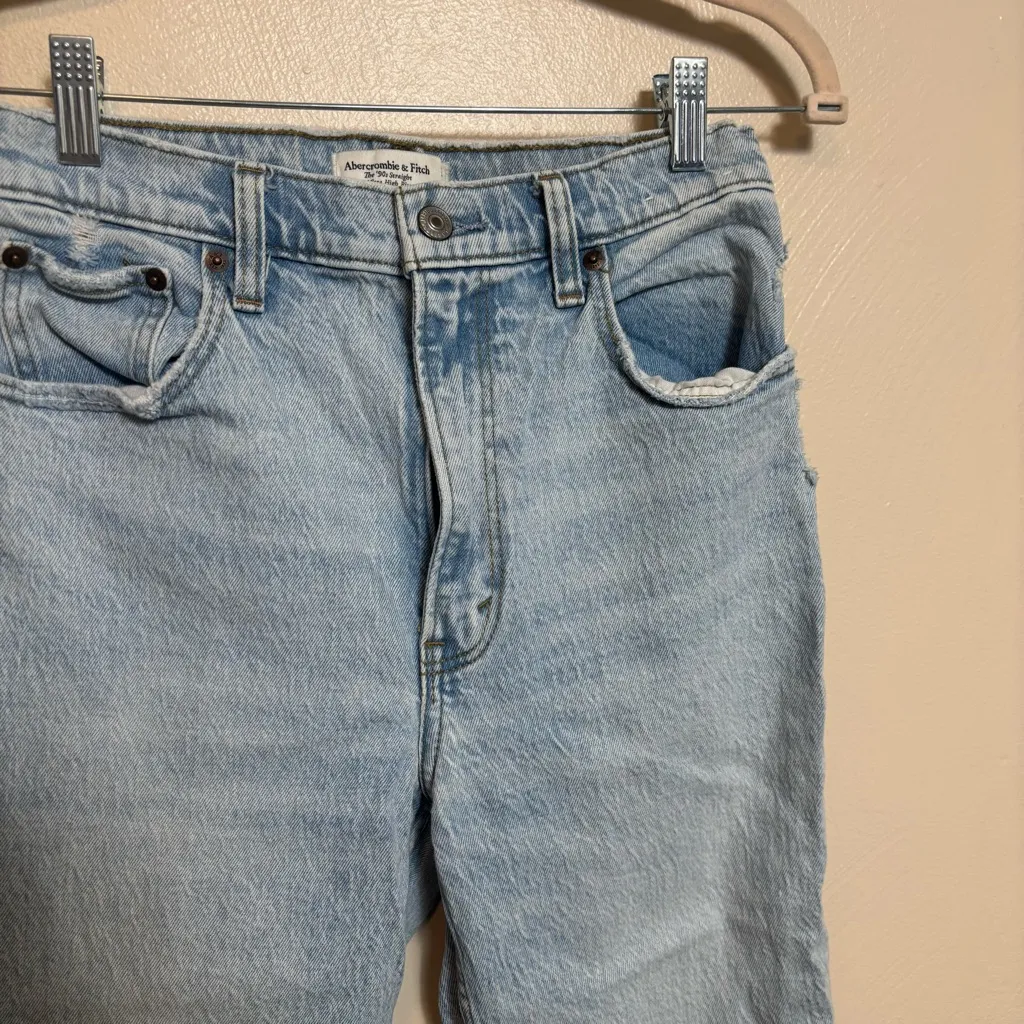 Abercrombie & Fitch Women's Jeans The 90s Straight‎ Ultra High Rise Size 26 - Image 2