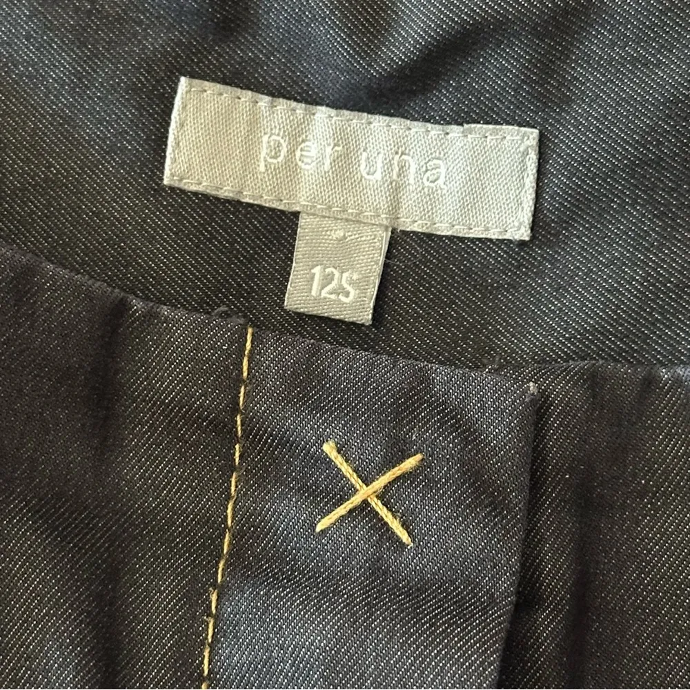 Marks & Spencer Per Una Women’s Size 8 P UK 12 S Navy Blue Trimmed Ankle Pants - Image 4