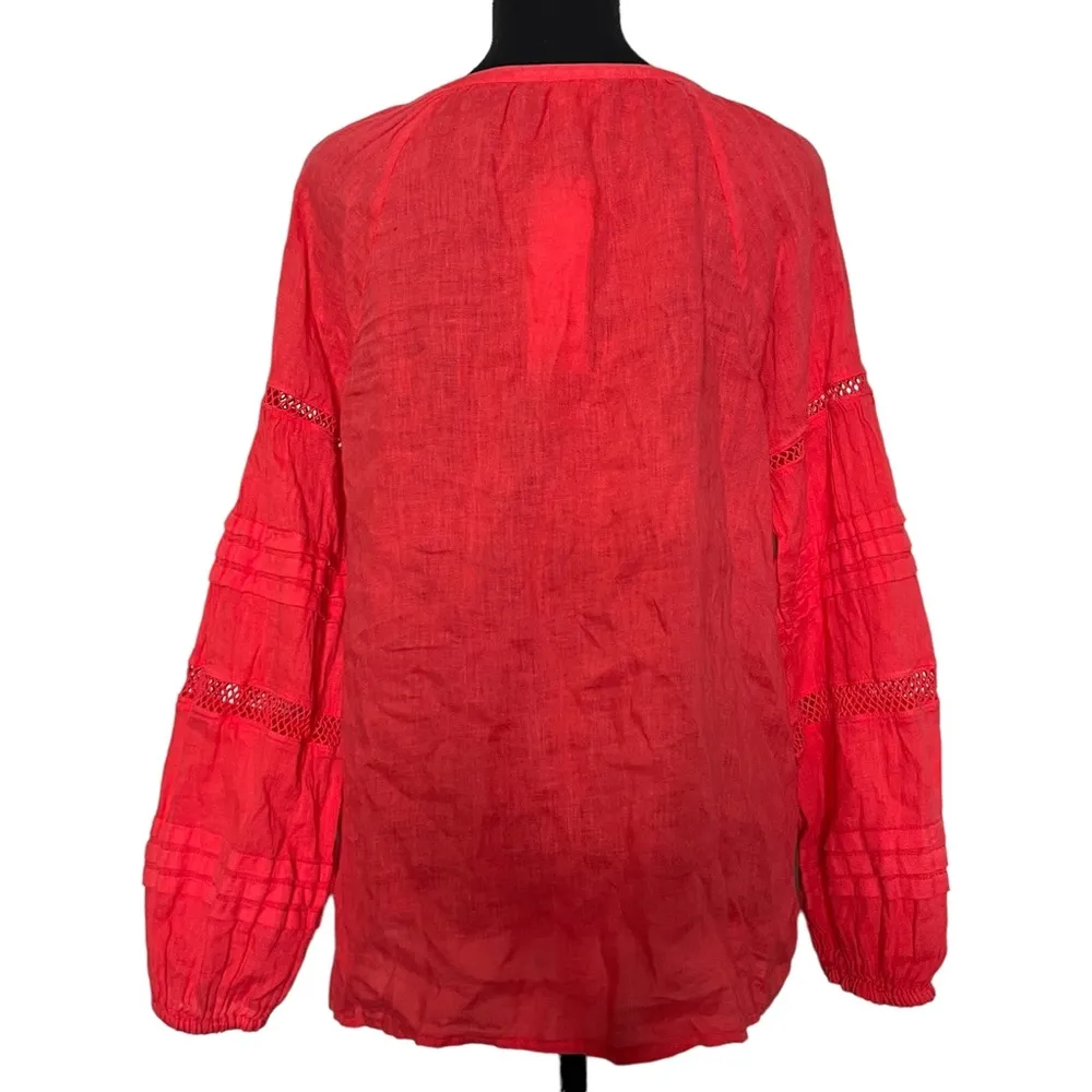 Lilly Pulitzer Emray Tunic Top Small Women’s Spicy Coral NWT 010873. - Image 3