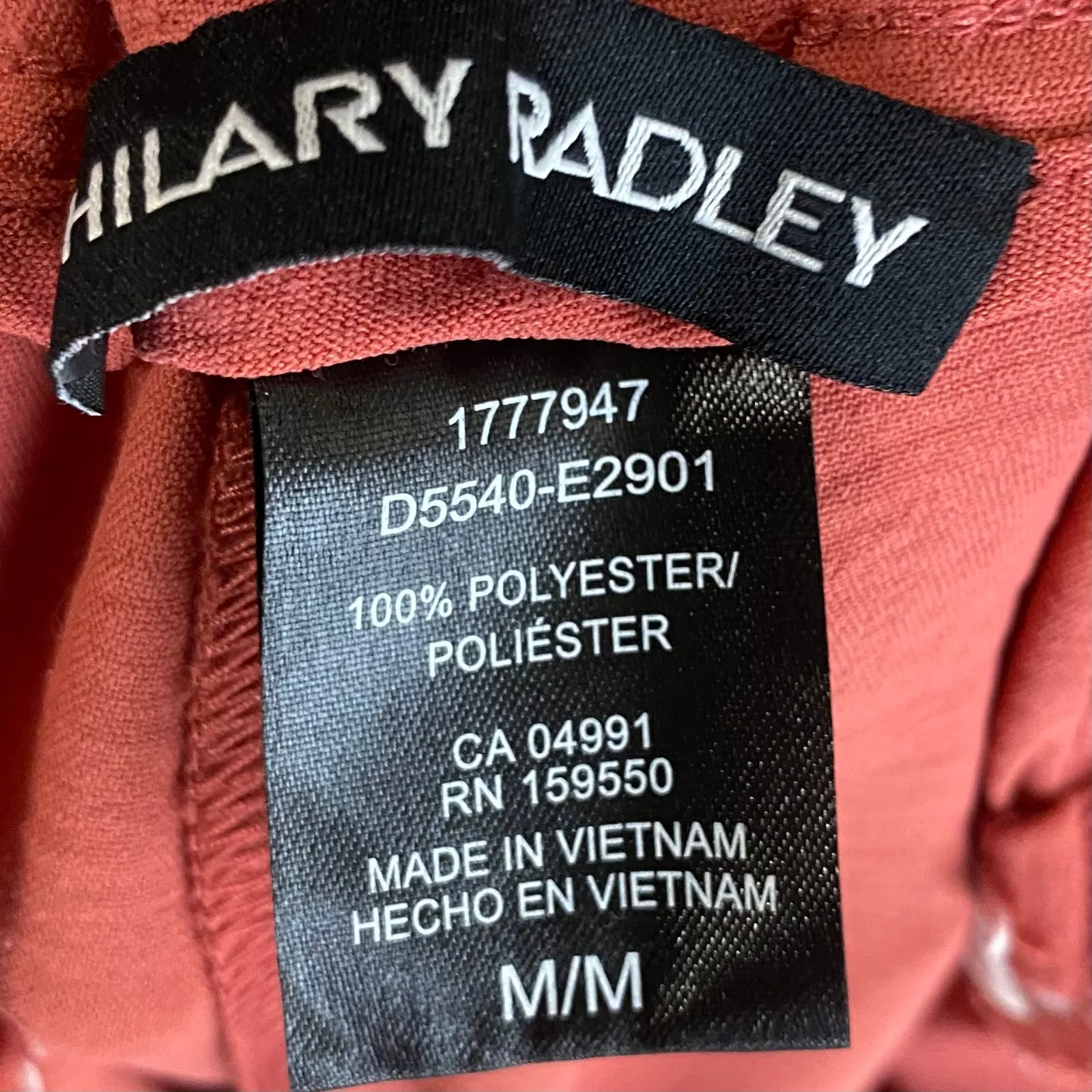 HILARY RADLEY NWOT Pull On Wide Leg Flowy Trouser Pants Coral Medium Pockets - Image 5