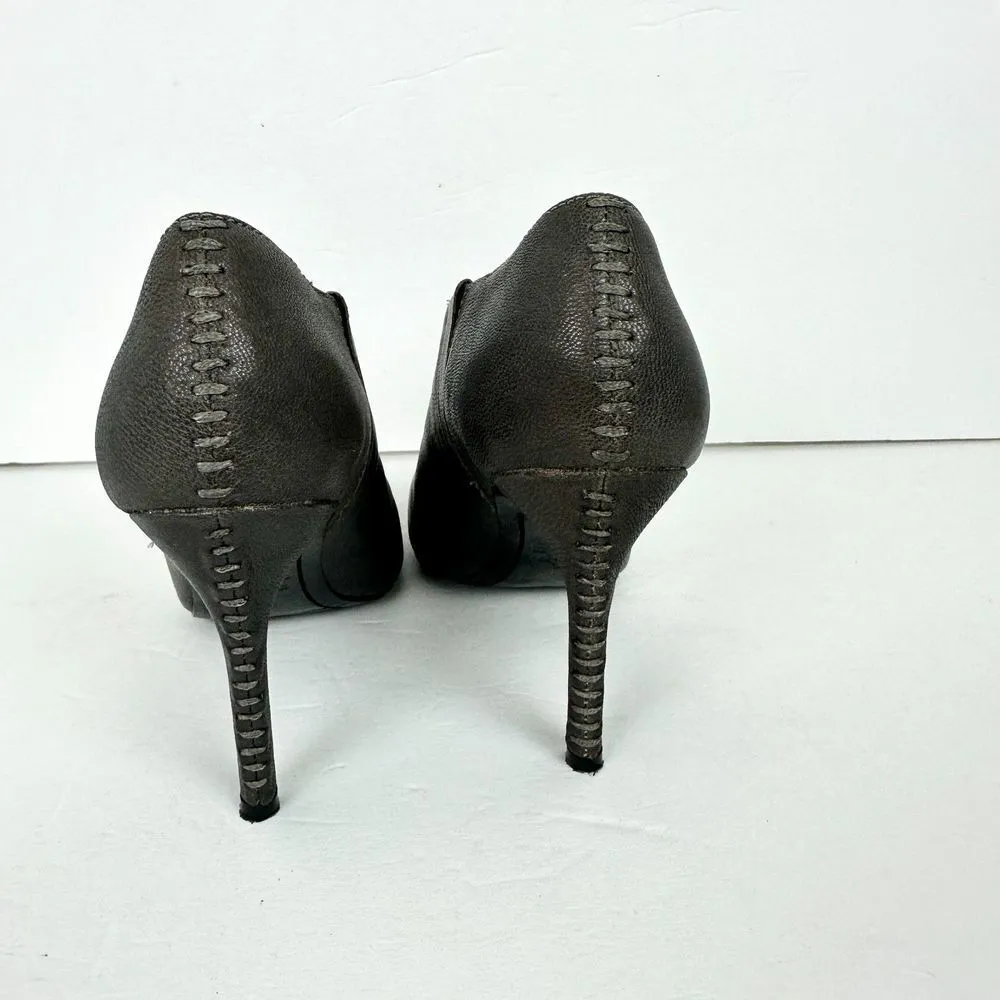 Alice + Oliva Dex Leather Ankle Boot Size 6 EU 36 Gray Stiletto Heel - Image 5