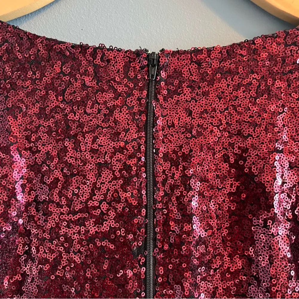 Windsor Braelynn Formal Sequin Burgundy Dress - Image 10