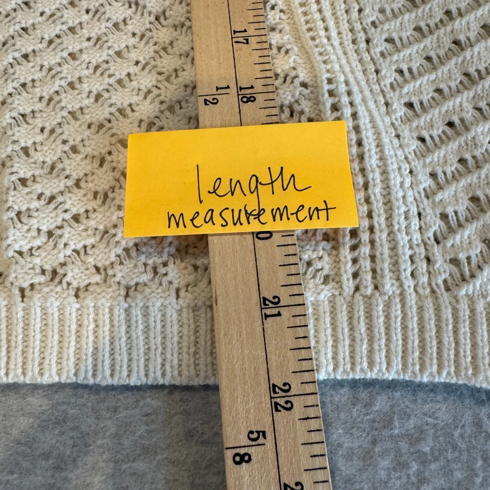 SONOMA Cardigan Sweater Womens Large Cream Crochet Knit Boho Grannycore NEW - Image 13