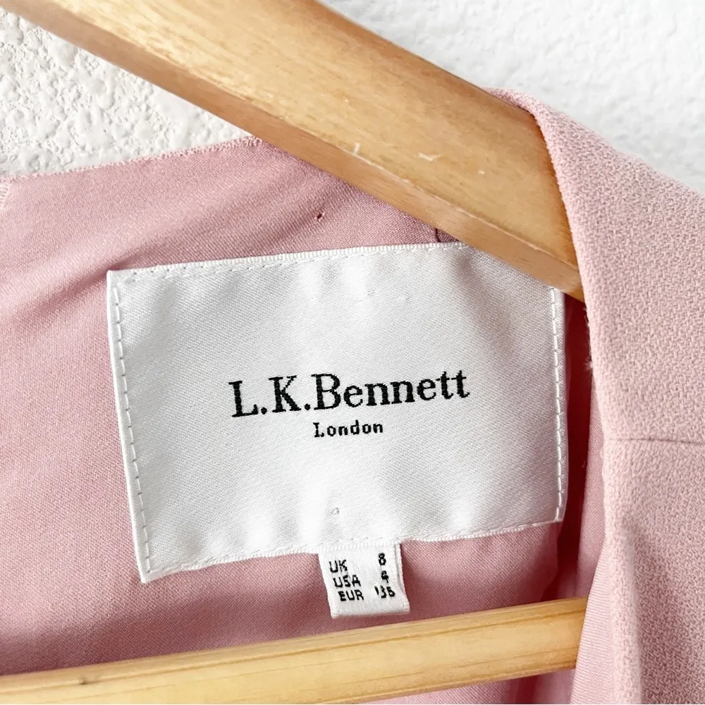 L.K Bennett Dr Lenny Asymmetrical Dress in Rose Pink - Image 2