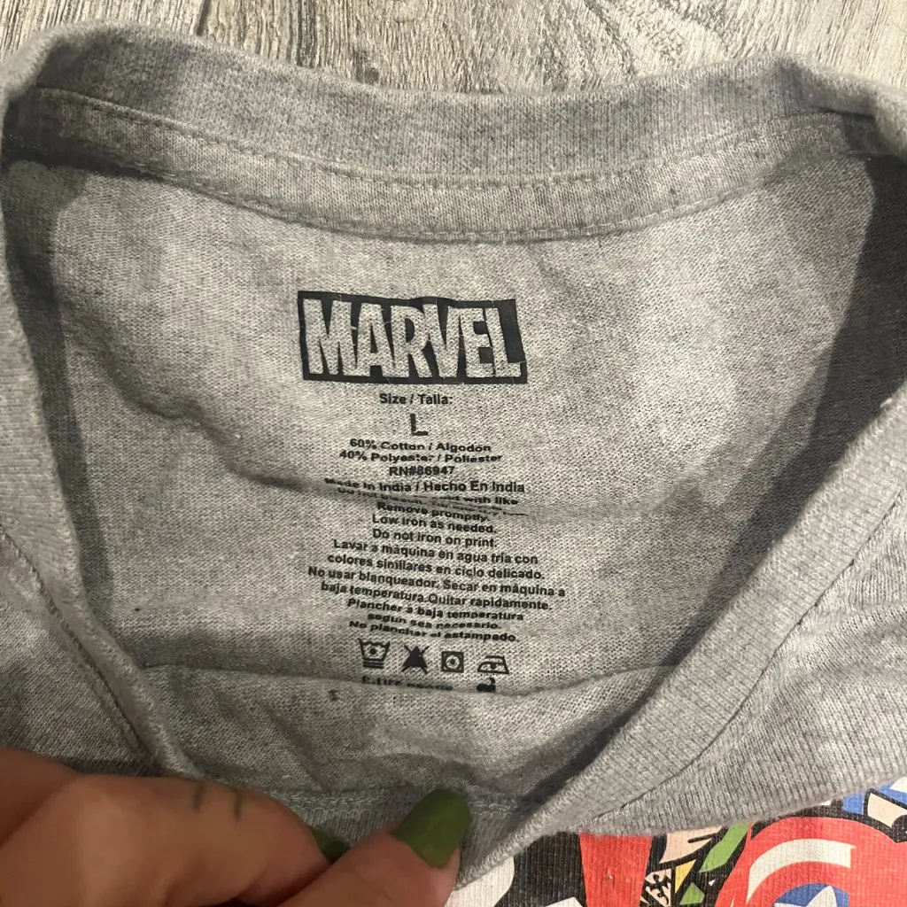 Marvel Unisex Large Grey T Shirt Avengers - Image 3