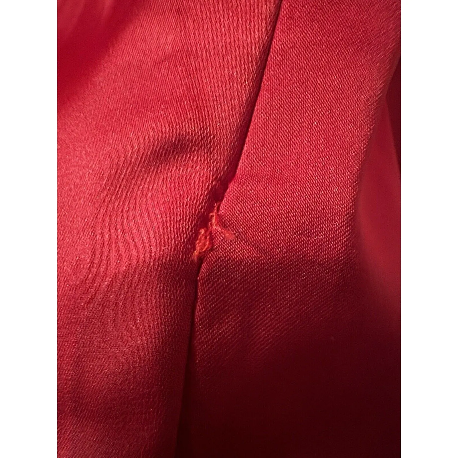 Ieena for Mac Duggal Wrap Front Satin Cocktail Dress in Rusty Red SZ 12 ( C PiC) - Image 6