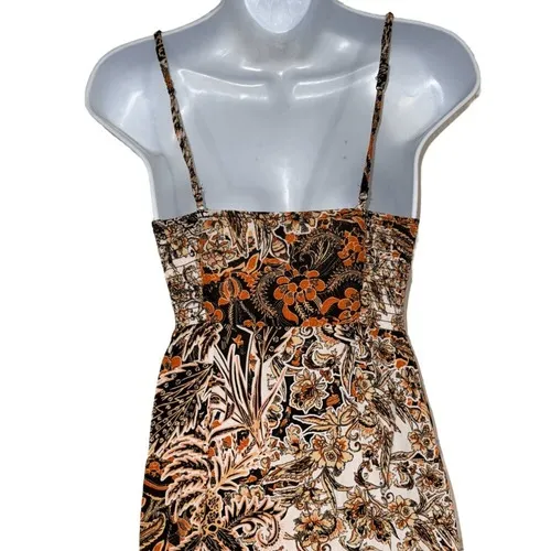 FREE PEOPLE Forever Yours Smocked Floral‎ Maxi Dress EUC Size XS - Image 7