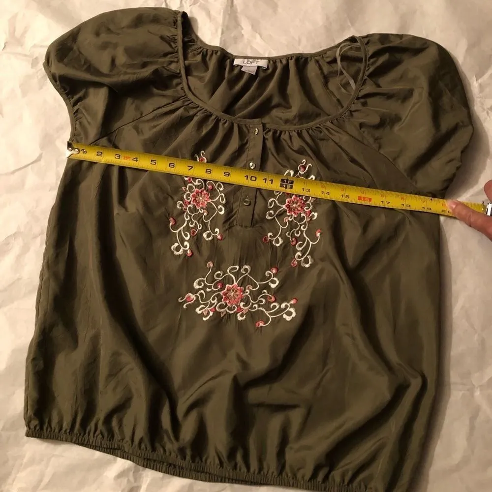 Loft Ann Taylor  Pheasant Blouse - Image 5