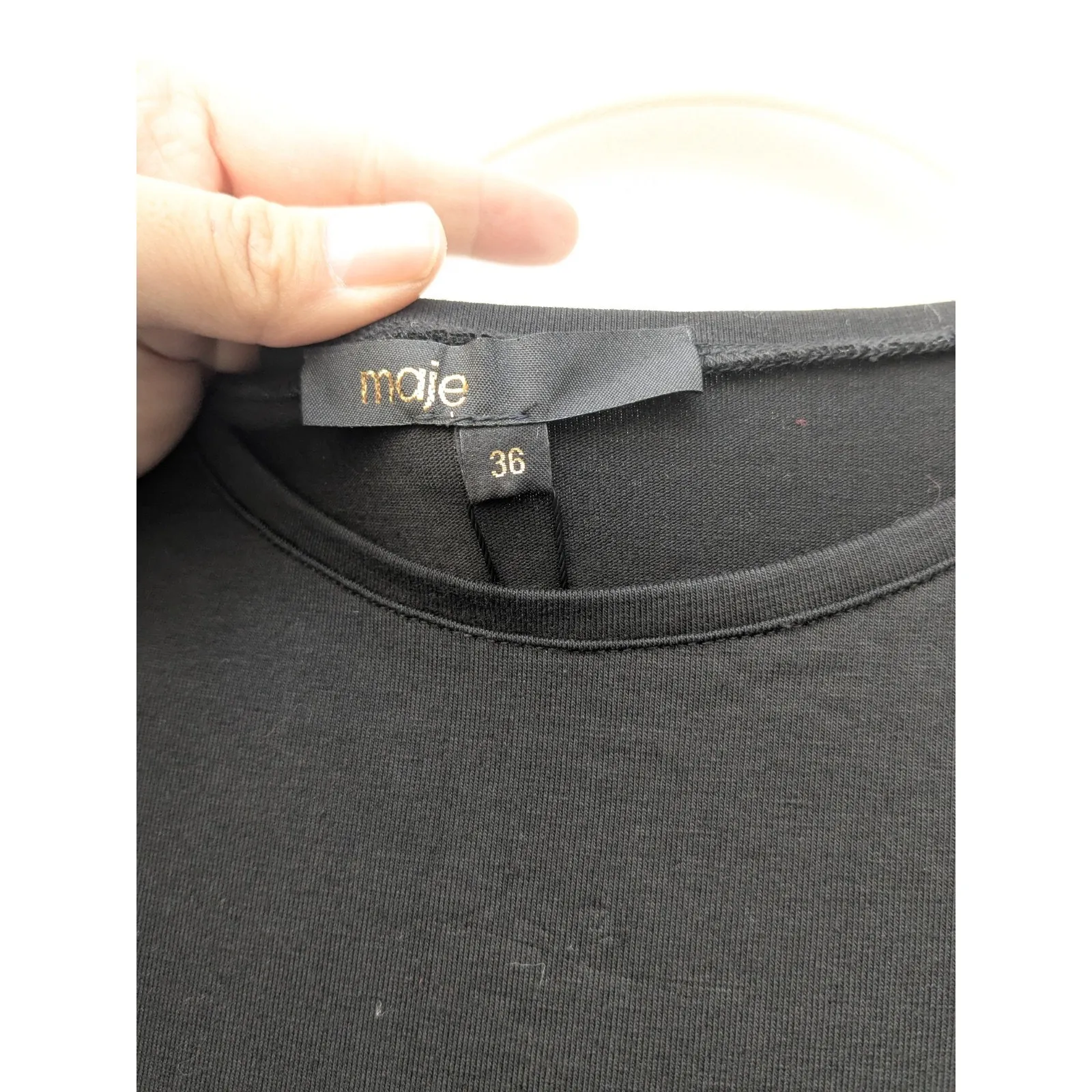 Maje Women's Tweed Dress Rare🔥Ritalete Short Sleeve Black Red Size 36/Small NWT - Image 3