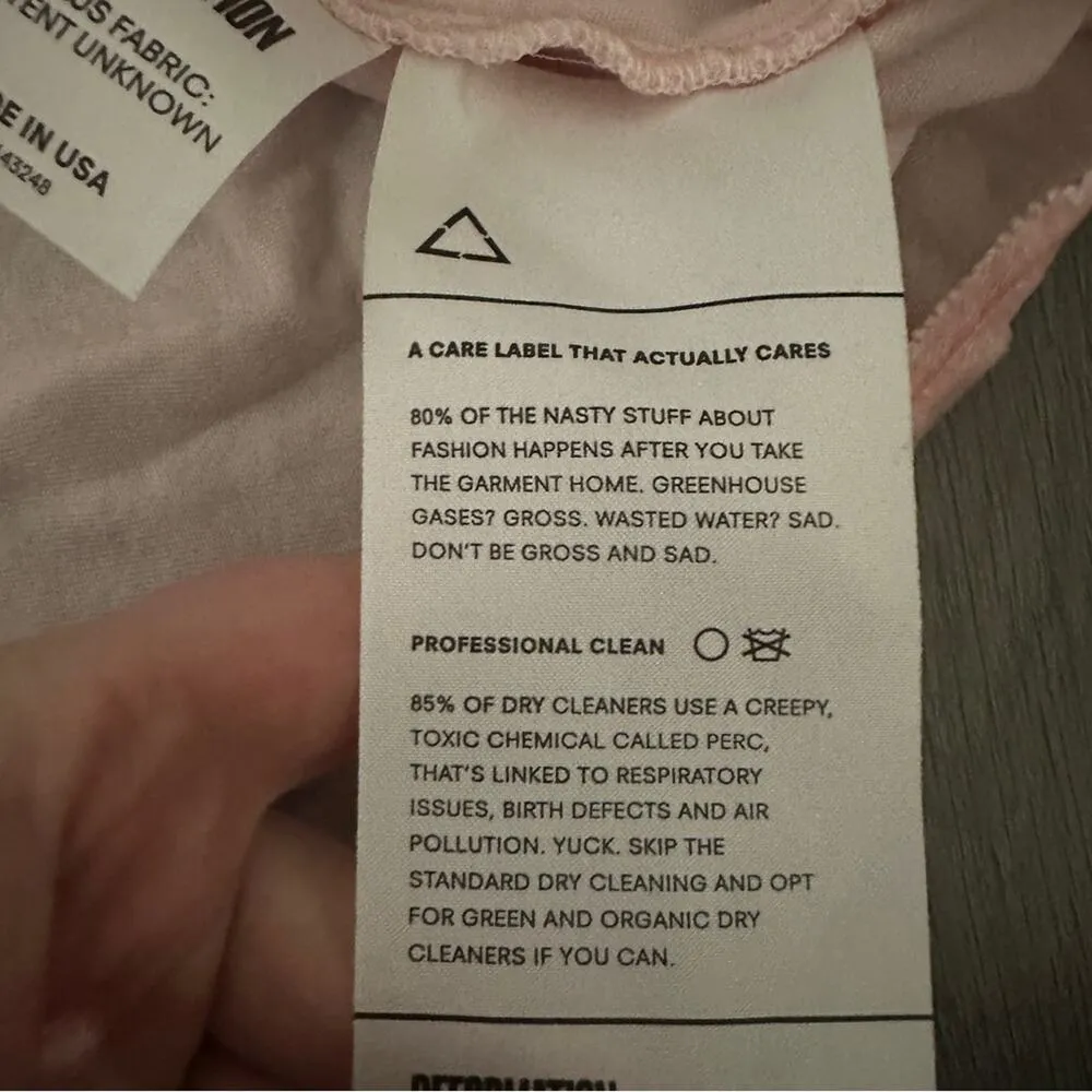 Reformation Velvet Mabel Pink Sleeveless Velour Cami Tank Top Size XS‎ - Image 9