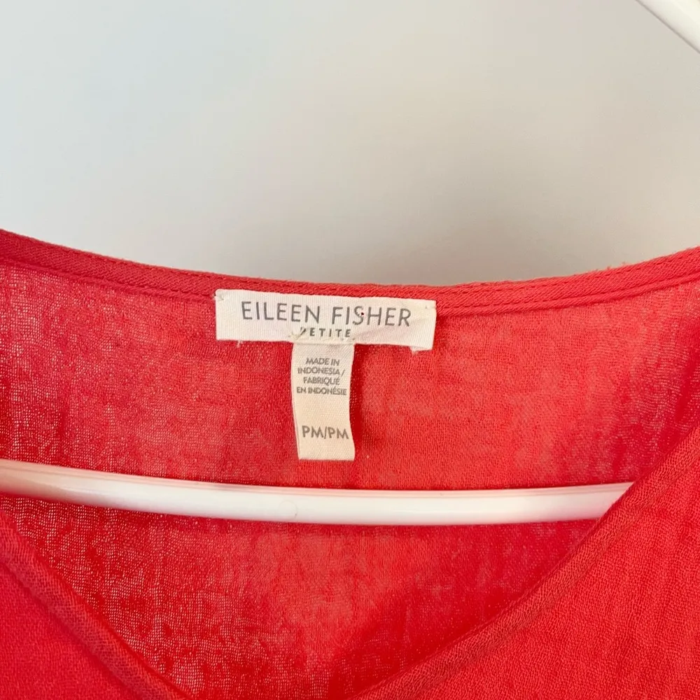 Eileen Fisher 100% Organic Linen Gauze MIDI Dress- Size Petite Medium - Image 11