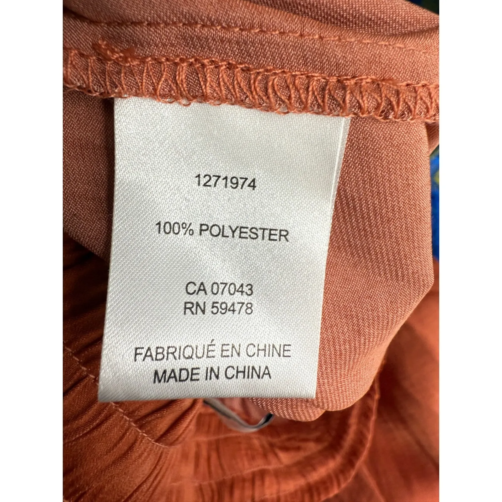 Joie Pants Womens Pull On Drawstring Wide Leg‎ Orange Boho Beach Size Medium - Image 6