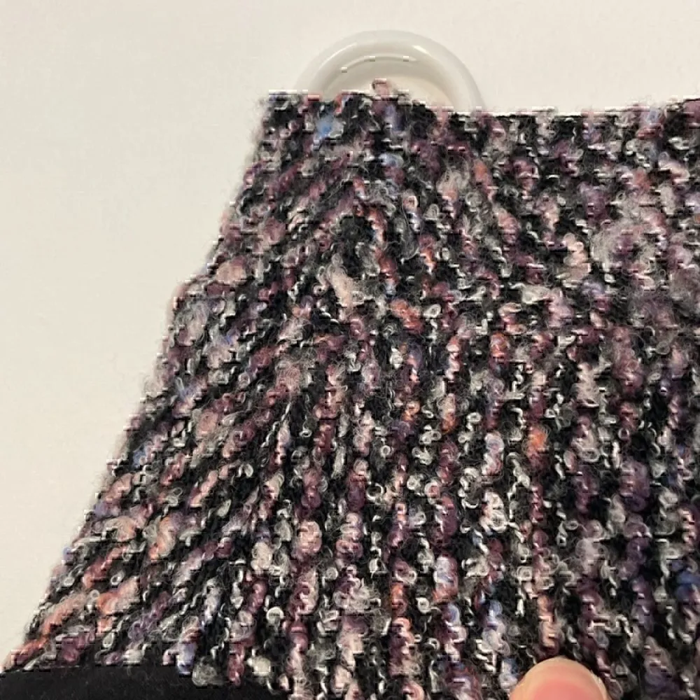 VINTAGE VTG DRESSBARN Various Purple Lilac Black Marled Full Zip Fuzzy Knit Vest - Image 5