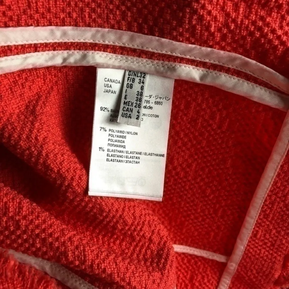 NWT Laurel Escada Tweed Sample Piece Jacke Jacket Size 32 Orange - Image 8