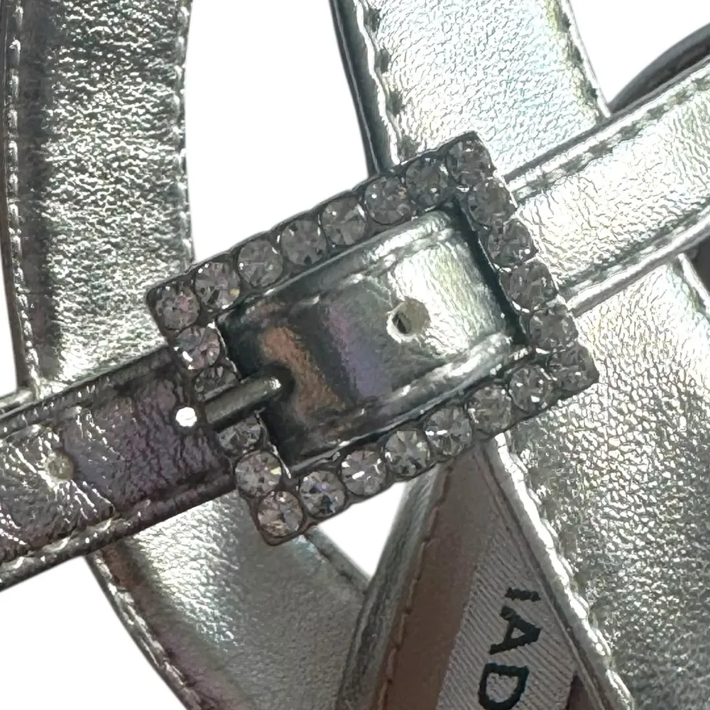 Steve Madden Silver HAVYNN Silver point toe Heels Size 8.5 - Image 11