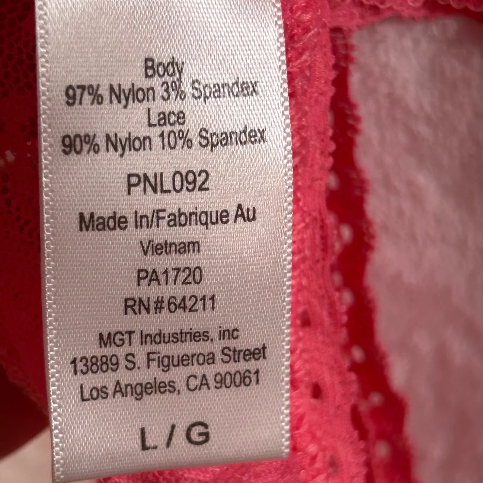 In Bloom by Jonasz Lace Halter Teddy Lingerie Bodysuit Coral L G Pink Size undefined - Image 8