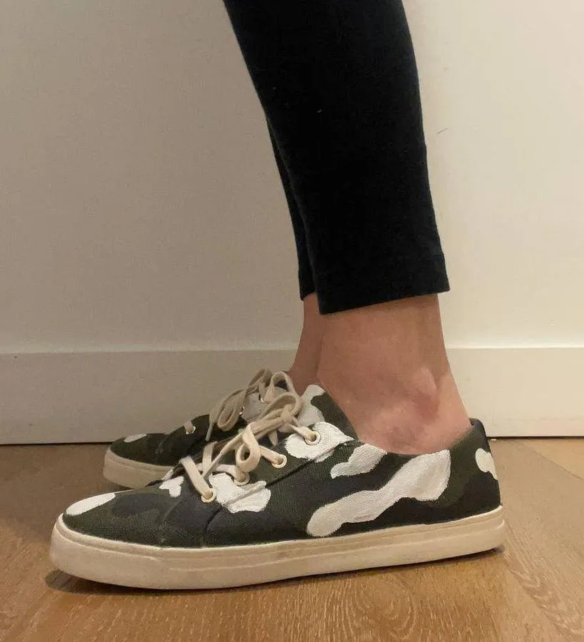 Wren + Glory X  Jack Rogers Camo Sneakers Hand painted sold out - Image 3