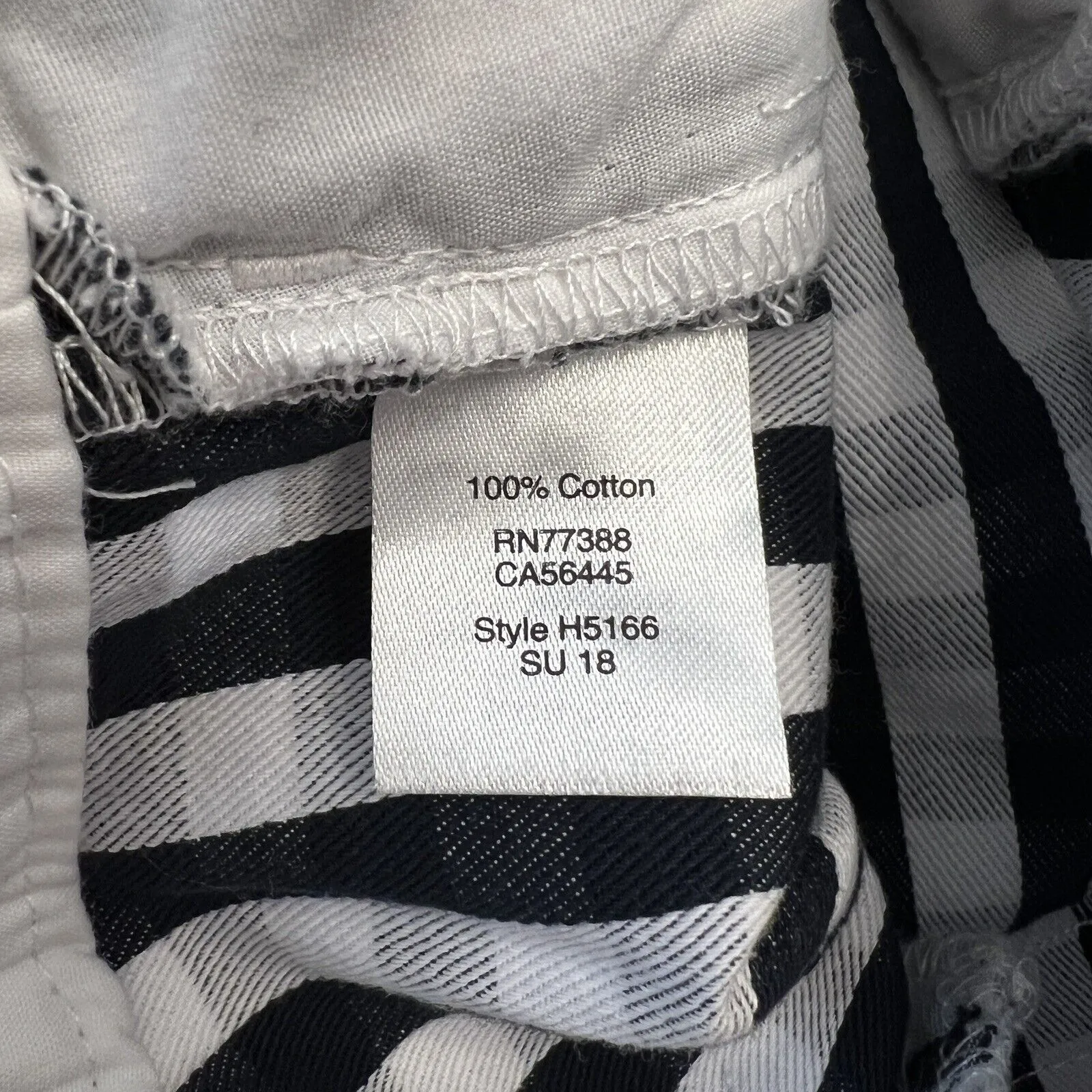 J. Crew Factory Chino Shorts Navy Blue White Gingham‎ Flat Front Women’s Size 2 - Image 5