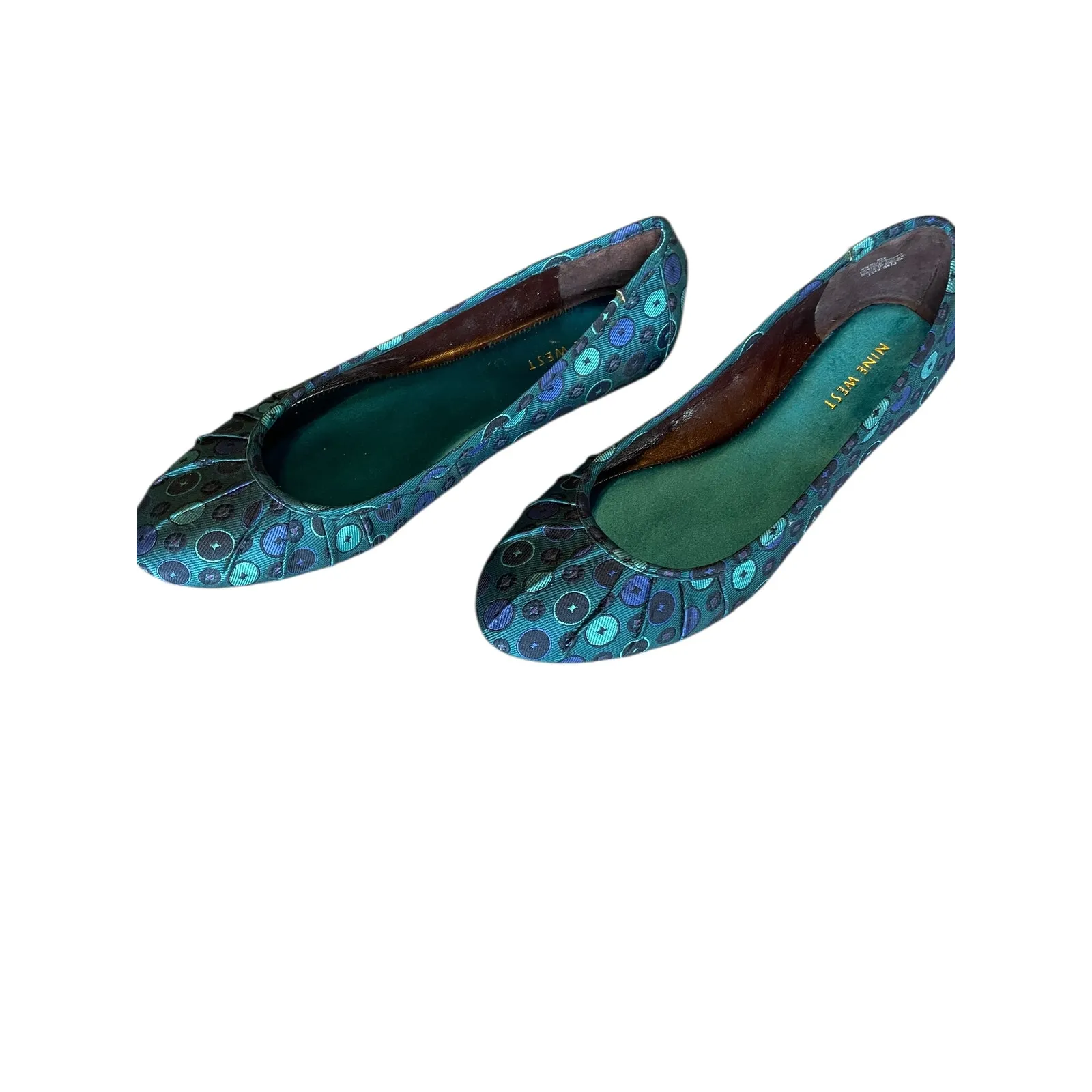 Nine West Blue and Green Flats - Image 3