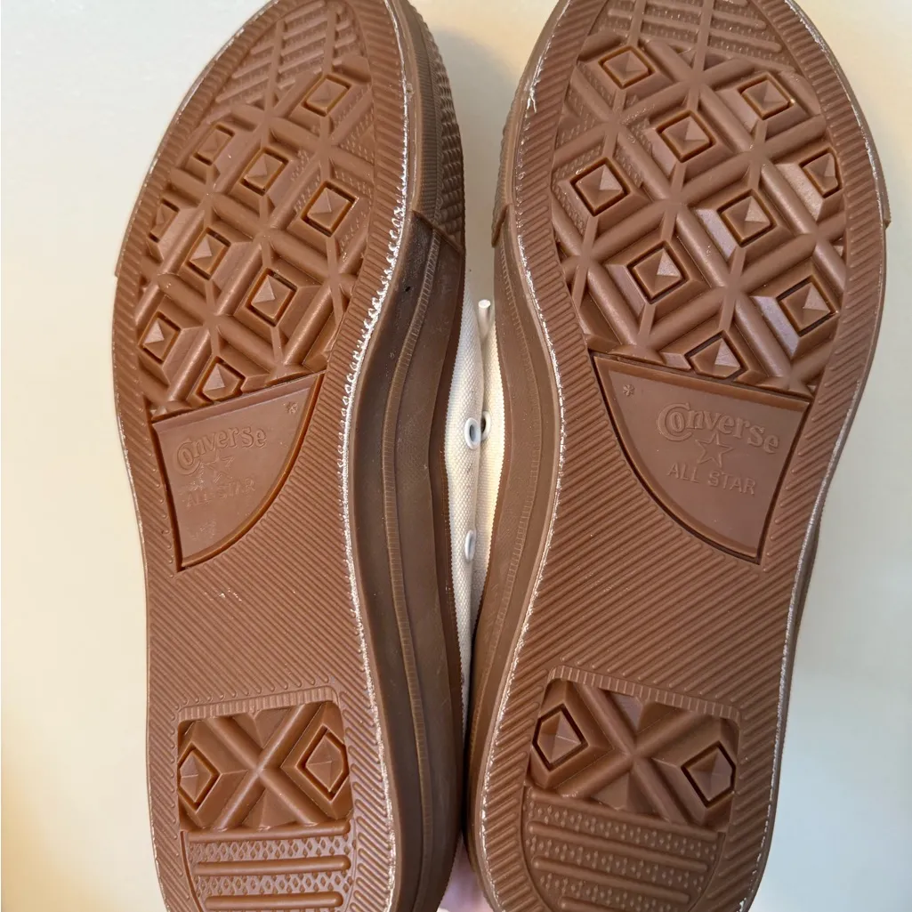 NWOT Converse CTAS‎ II Size M 7.5 W9.5 White Brown V - Image 5