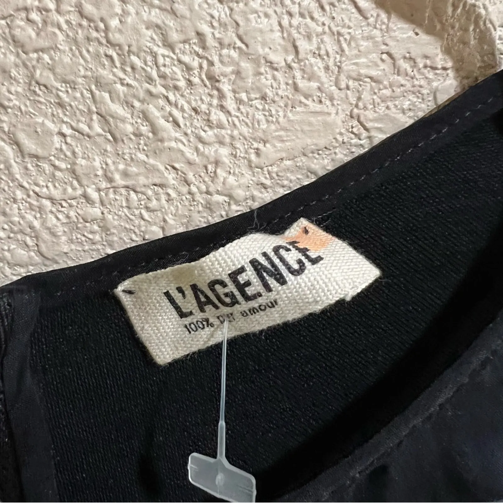 L’Agence black leather wool sheath dress - SAMPLE - Image 5