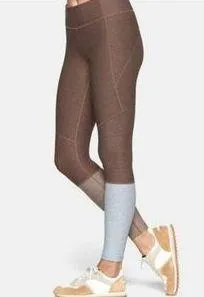 NWOT  brown and blue dipped 7/8 leggings! - Image 2