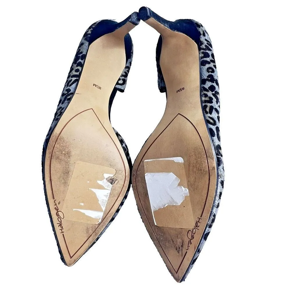Halogen Leopard Print Heels Womens Calf Hair Marlie D' Orsay Pumps Sz 9 1/2 M - Image 10