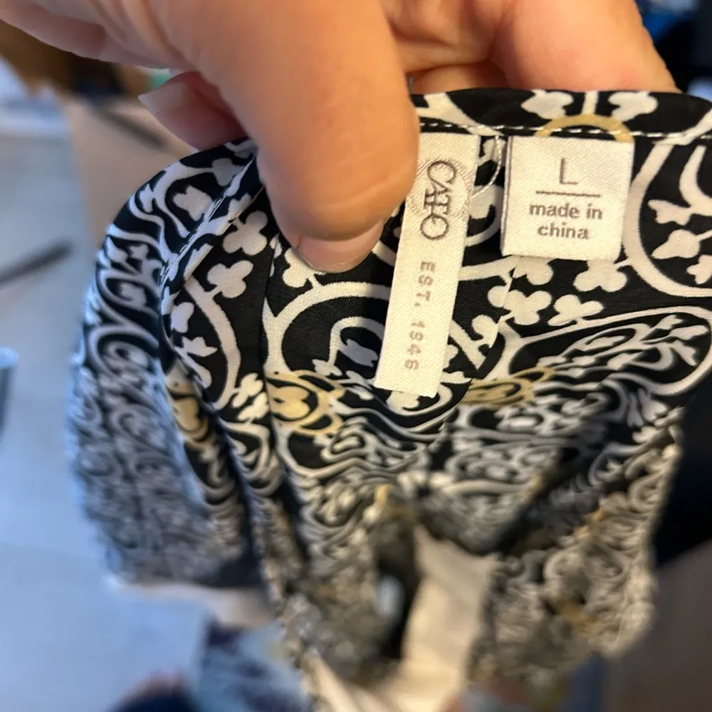 Cato  Short Sleeve Beaded Popover Blouse - Image 3