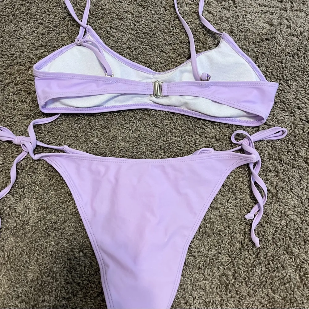 Light Purple Tie Side Bikini Swimsuit NWOT - Image 3
