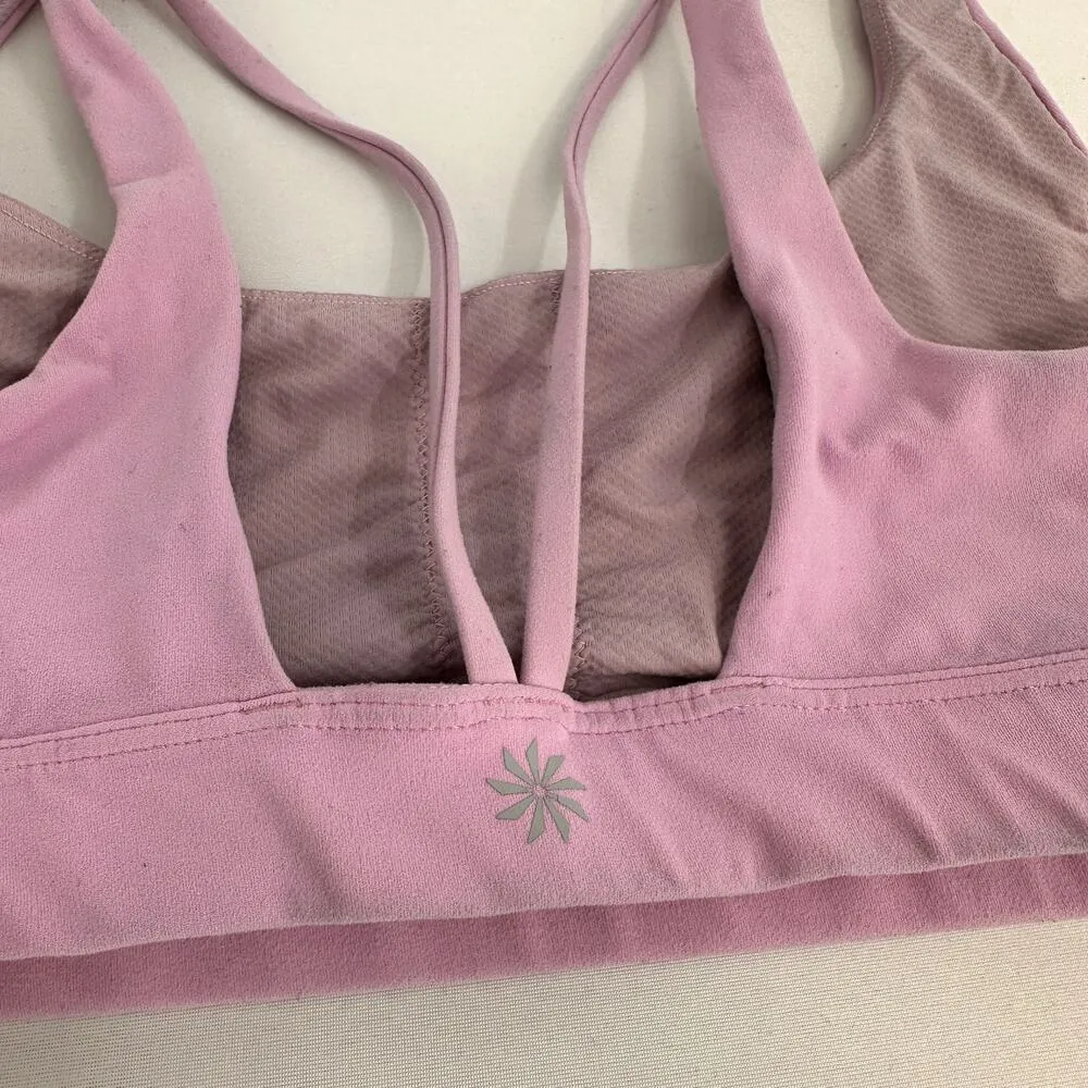 Athleta Pink Sports Bra Size XS - Image 4