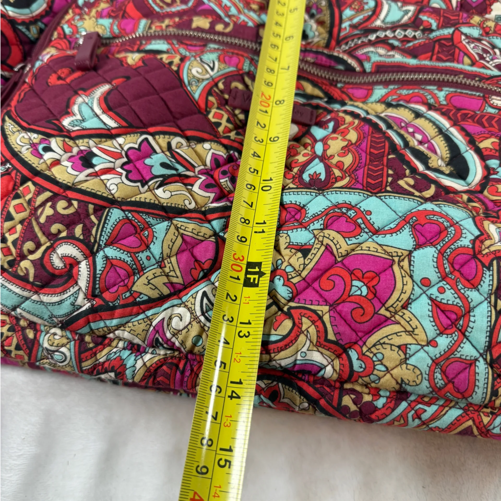 Vera Bradley Multicolor Paisley Travel Bag‎ - Image 10