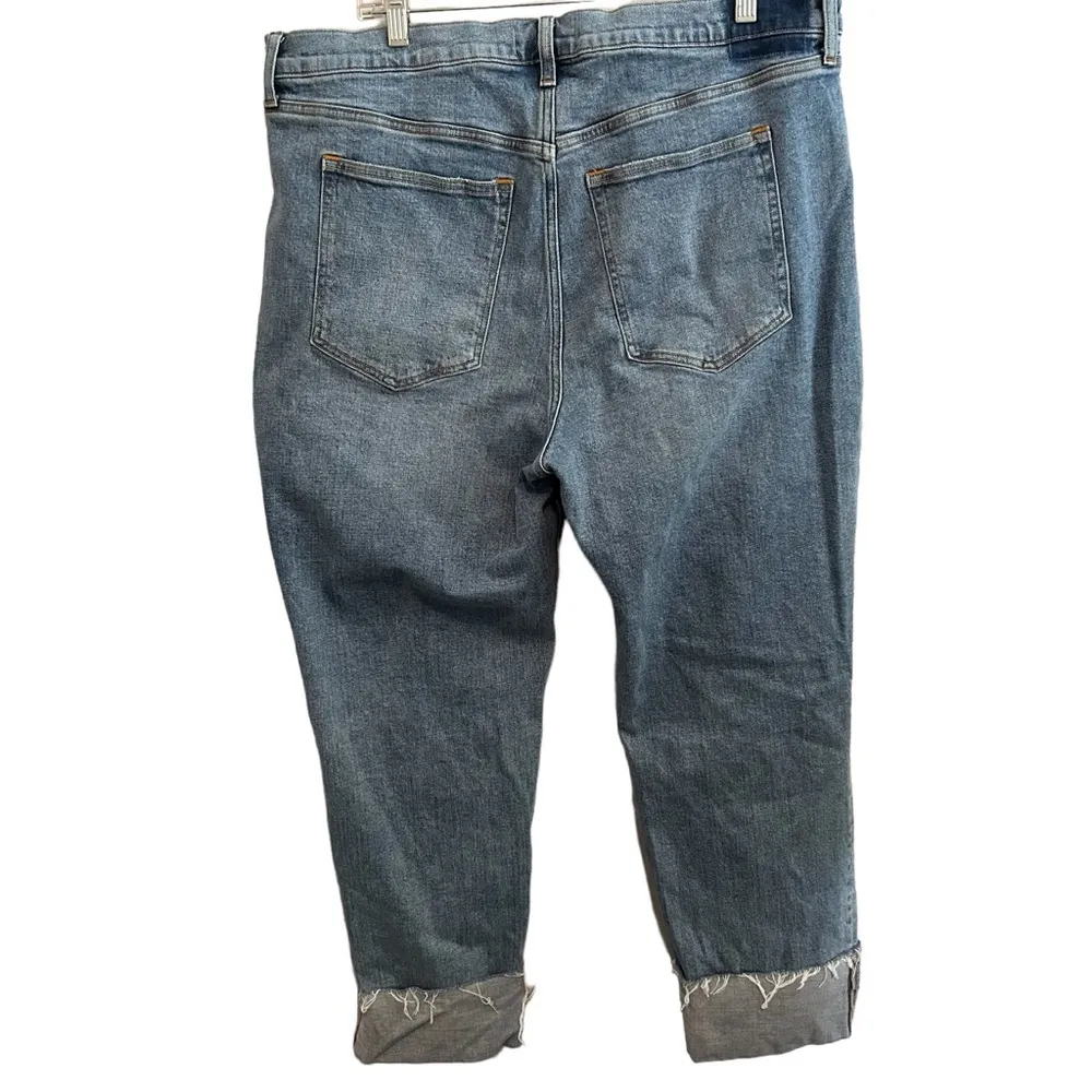 Abercrombie Fitch Ankle Straight Ultra High Rise Cuff Jeans I2 - Image 2