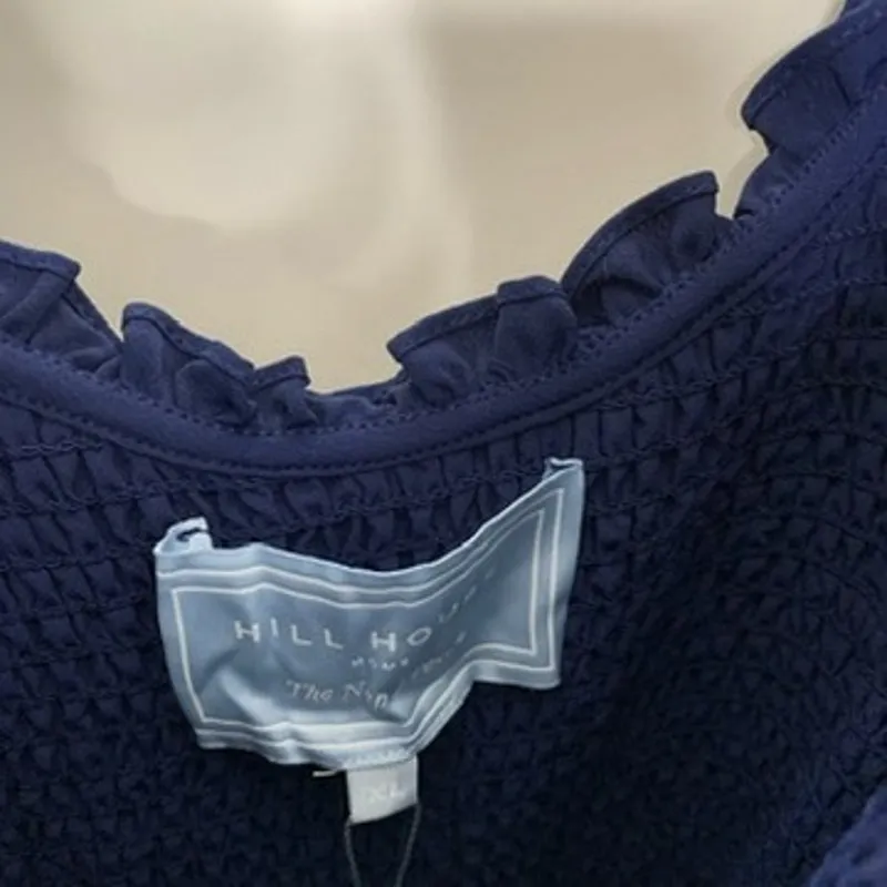 Hill House The Luisa Nap Blue Navy Crepe Dress Womens New Size XL - Image 17