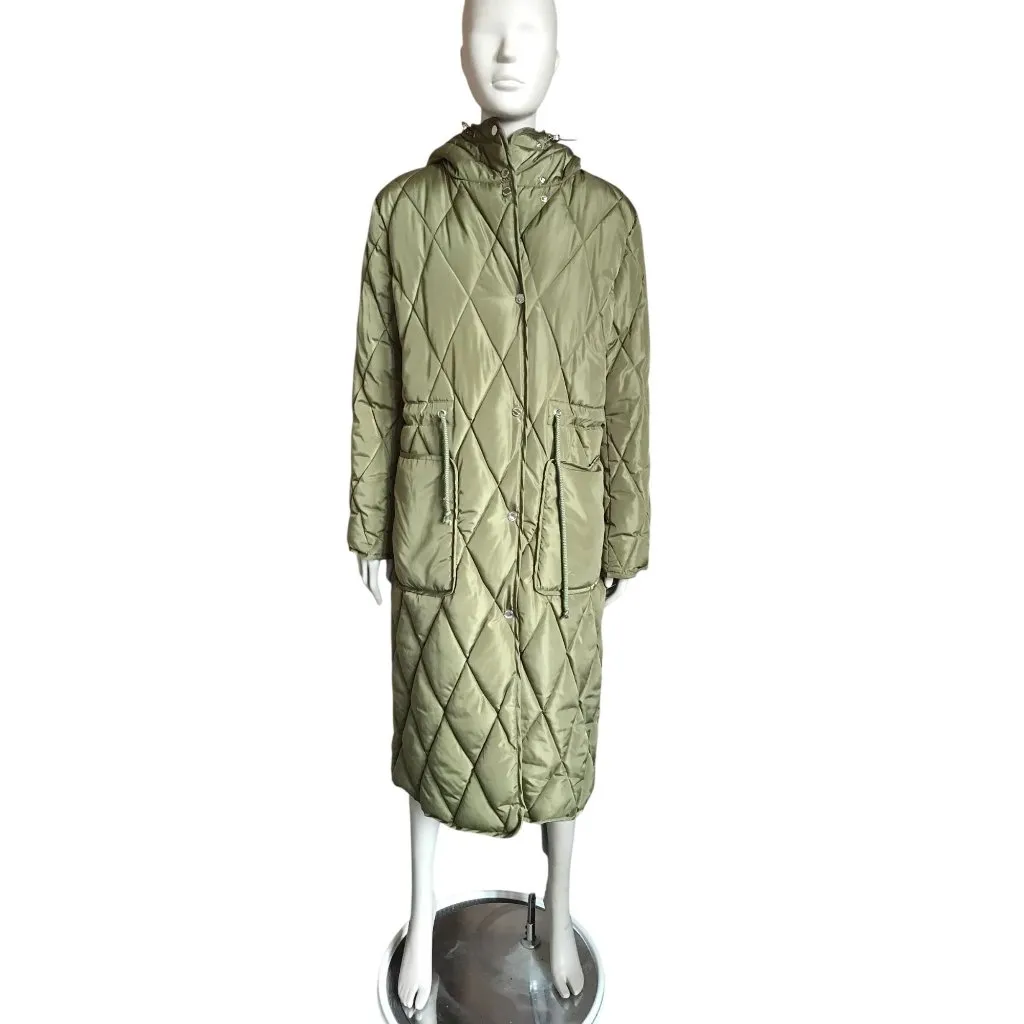 Kenneth Cole Green Quilted Parka Jacket - Image 2