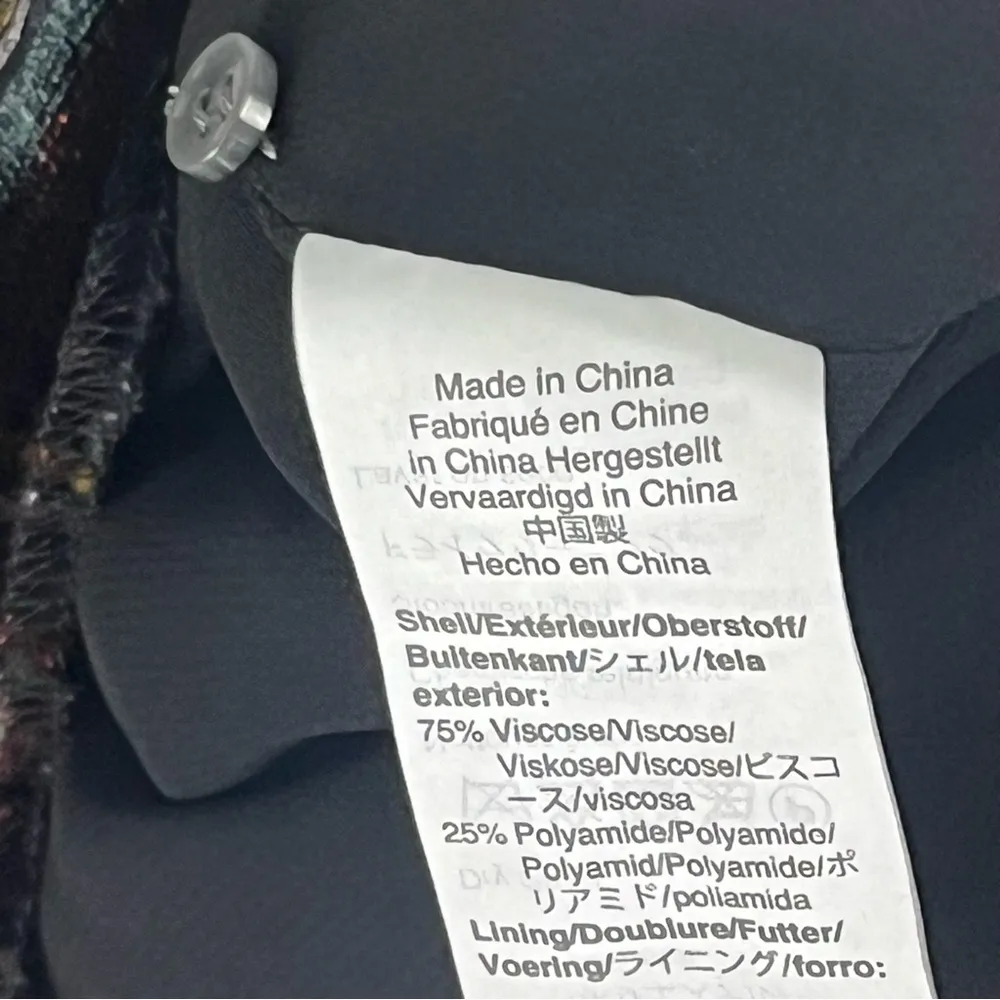 J. CREW Stewart Tartan Plaid Sleeveless Velvet Lined Sleeveless Top, Size 14 - Image 4