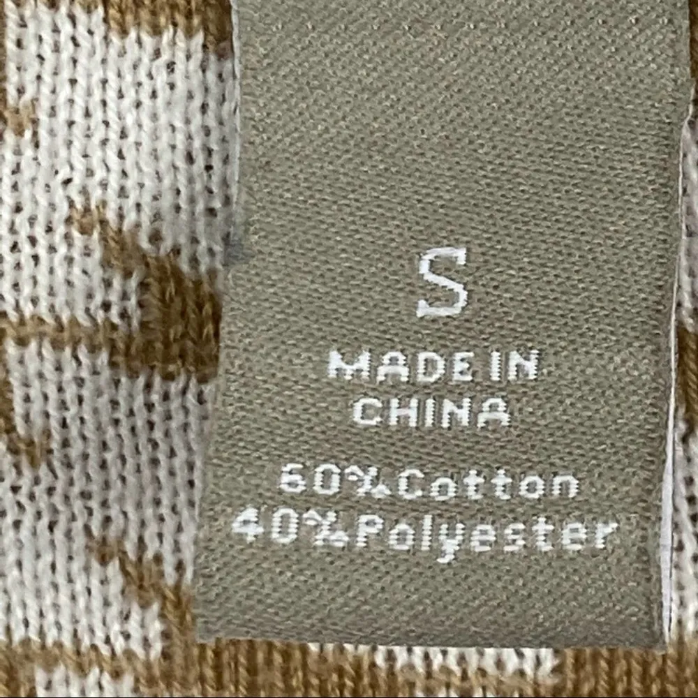 BANANA REPUBLIC Gold And Cream Long Sleeves Sweater, Size Small - Image 4