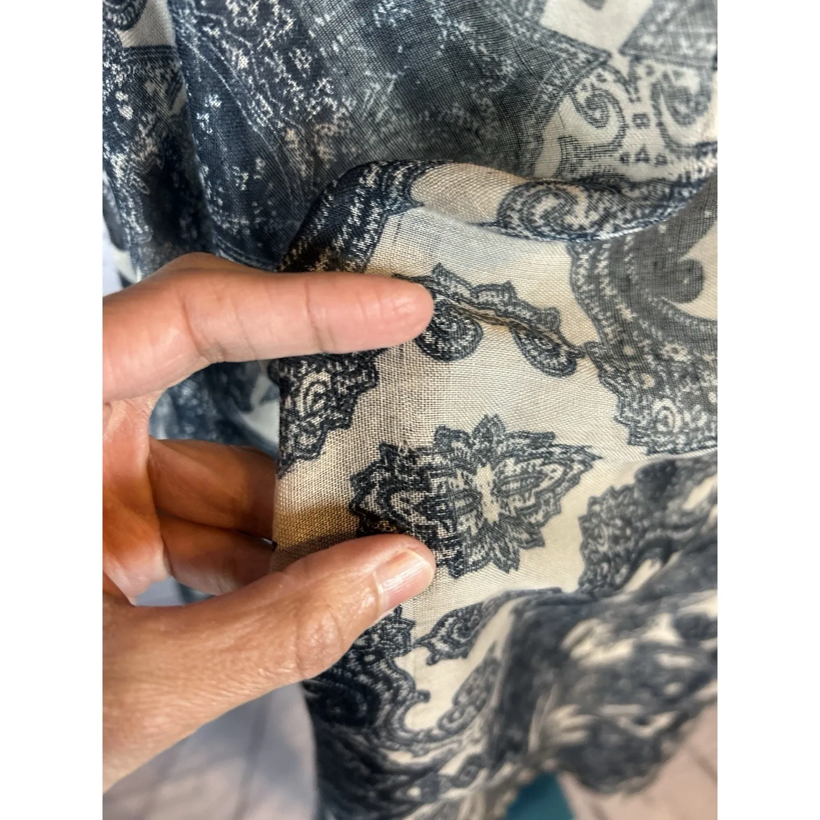 Romantic Boho Black Paisley Tassel Shawl Kimono Wrap One Size - Image 7