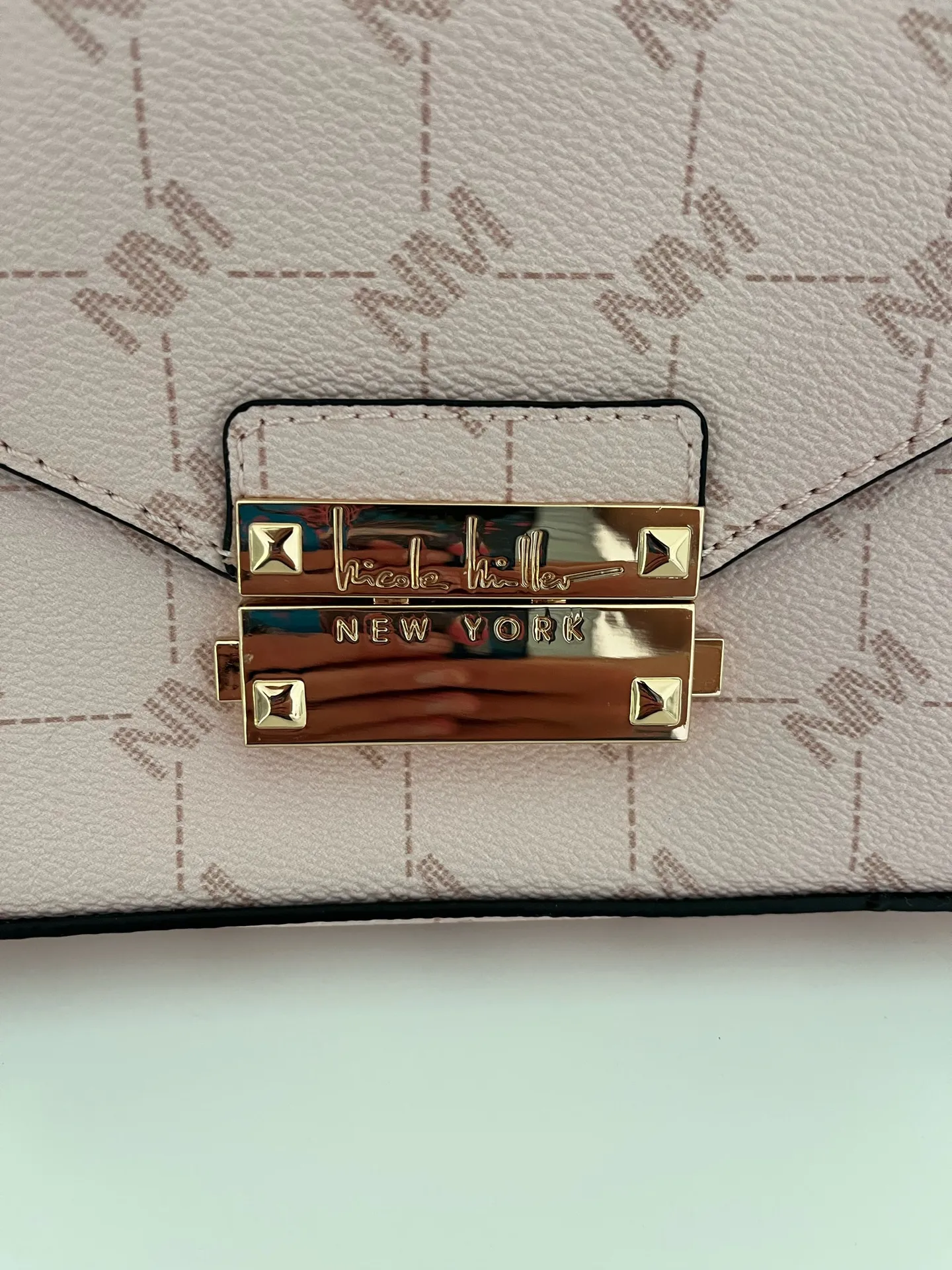 Nicole Miller Pink Mini Crossbody Purse - Image 5