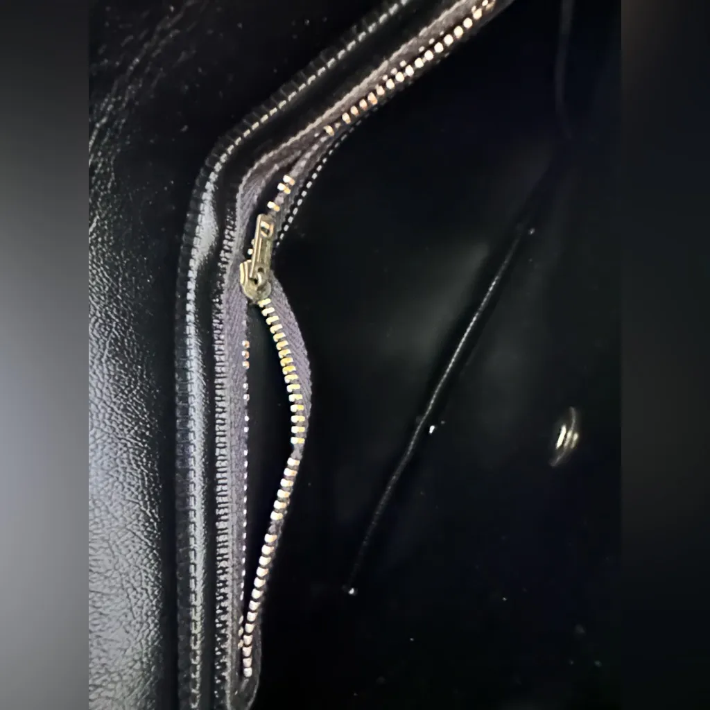 Silver Faux Leather Clutch Purse - Image 4