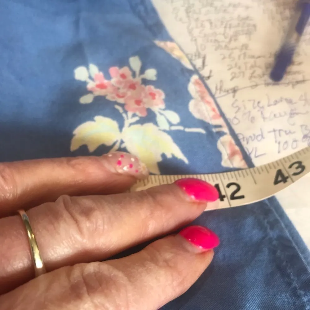 Time and Tru XXL Blue and Pink Floral Dress - Image 9