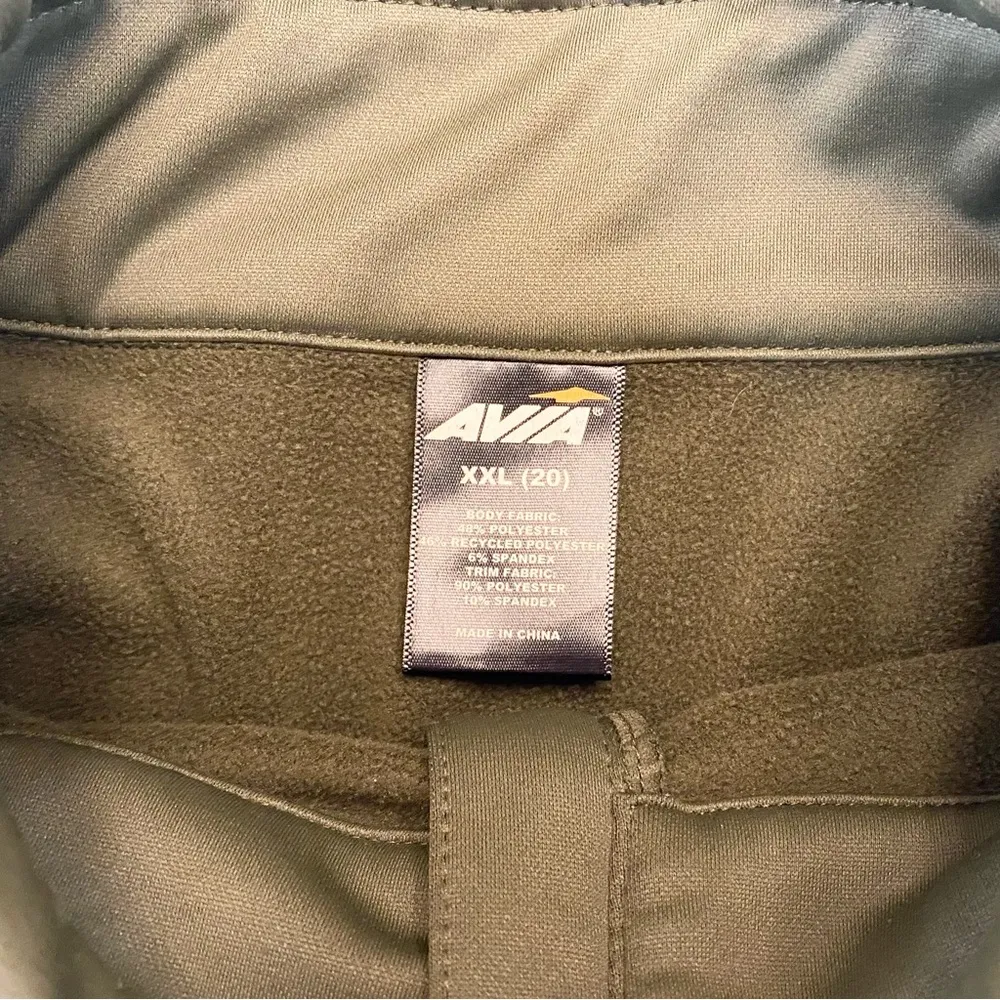 Avia Crop Half Quarter Zip Ribbed Pull Over Fleece Lined Jacket Sweatshirt XXL - Image 3